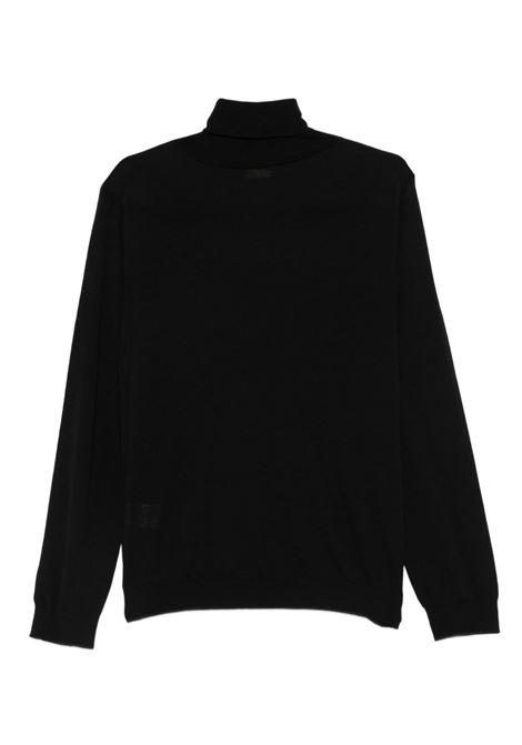 turtle neck sweater man black ROBERTO COLLINA | 253M10003M1009